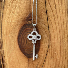 Load image into Gallery viewer, Sterling Silver Key Necklace - It&#39;s a Beautiful Life Boutique 