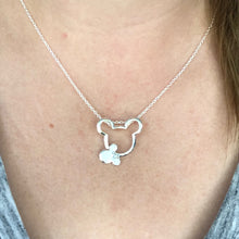 Load image into Gallery viewer, Silver Double Mouse Head Necklace - It&#39;s a Beautiful Life Boutique 