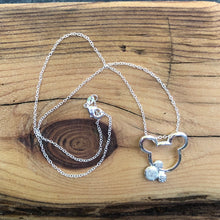 Load image into Gallery viewer, Silver Double Mouse Head Necklace - It&#39;s a Beautiful Life Boutique 