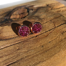 Load image into Gallery viewer, Merlot Geode Stud Earring - It&#39;s a Beautiful Life Boutique 