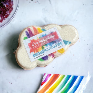 Surprise Rainbow Cloud Bath Bomb - It's a Beautiful Life Boutique 