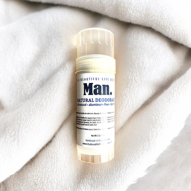 Man scented all natural deodorant