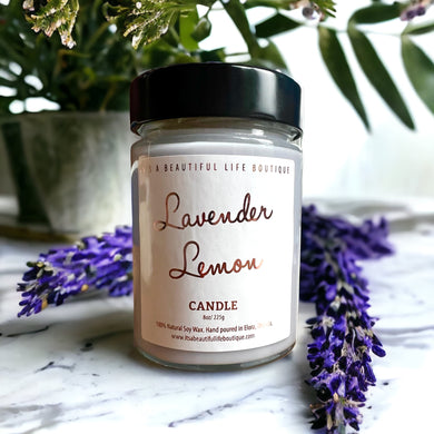 Lavender and Lemon Soy Wax Candle