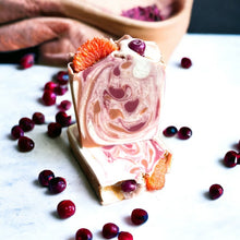 Load image into Gallery viewer, Frosted Cranberry and Citrus Artisan Handmade Soap