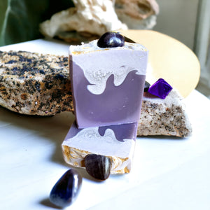 Amethyst Gemstone Artisan Handmade Soap