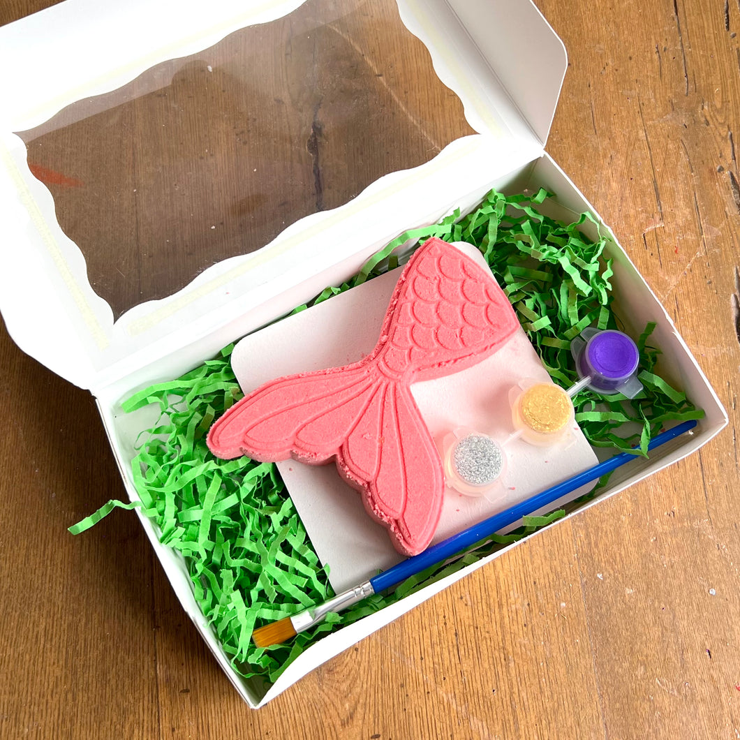 Paint Your Own Bath Bomb Kit: Mermaid Tail