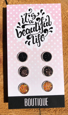 Pumpkin Spice Geode Earring Trio - It's a Beautiful Life Boutique 