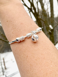 Sterling Silver Charm Bangle - It's a Beautiful Life Boutique 