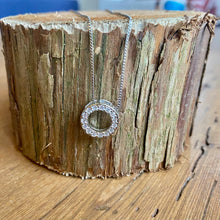 Load image into Gallery viewer, Sterling Silver Crystal Halo Necklace - It&#39;s a Beautiful Life Boutique 