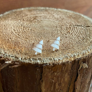 Sterling Silver Christmas Tree Studs - It's a Beautiful Life Boutique 