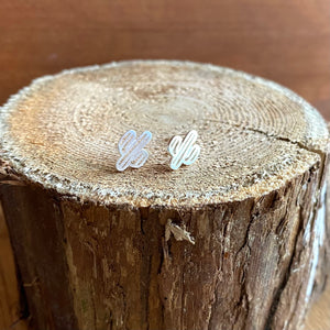 Sterling Silver Cactus Studs - It's a Beautiful Life Boutique 
