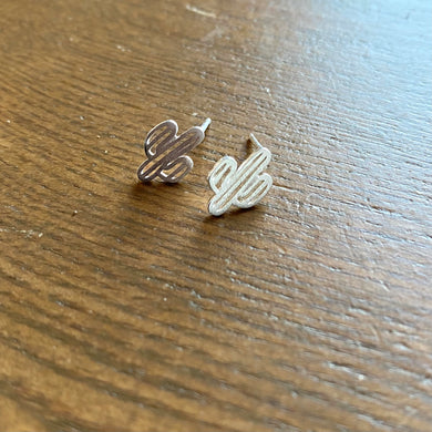 Sterling Silver Cactus Studs - It's a Beautiful Life Boutique 