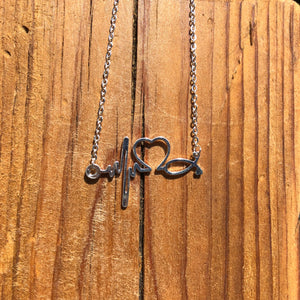 Stethoscope and Heartbeat Necklace - It's a Beautiful Life Boutique 