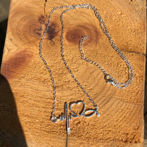Stethoscope and Heartbeat Necklace - It's a Beautiful Life Boutique 