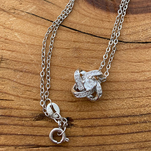Sterling Silver Double Infinity Necklace - It's a Beautiful Life Boutique 