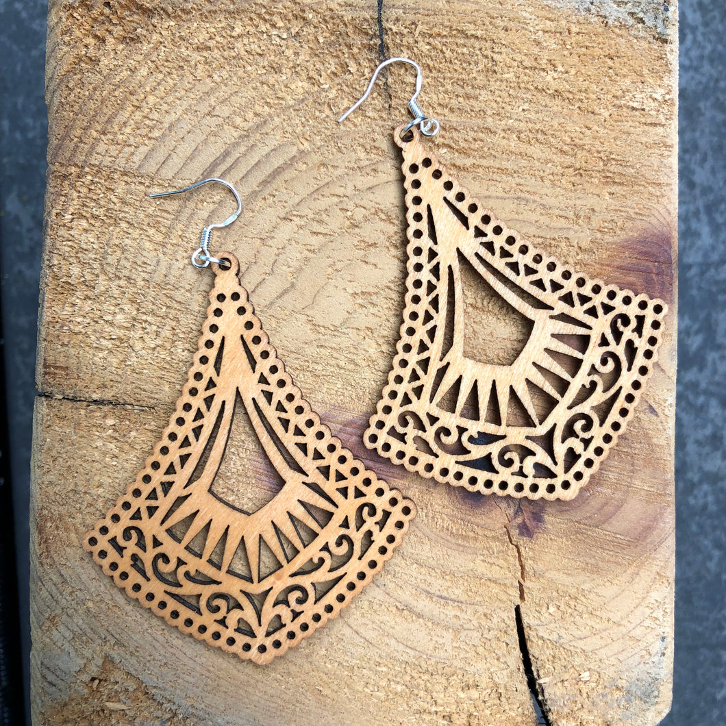 Wooden Drop Earrings - It's a Beautiful Life Boutique 