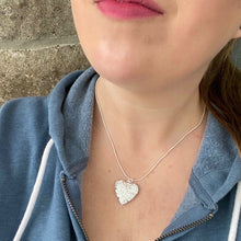 Load image into Gallery viewer, Sterling Silver Lace Heart Locket - It&#39;s a Beautiful Life Boutique 