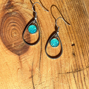 Tear Drop Geode Drop Earring - Choose your color - It's a Beautiful Life Boutique 