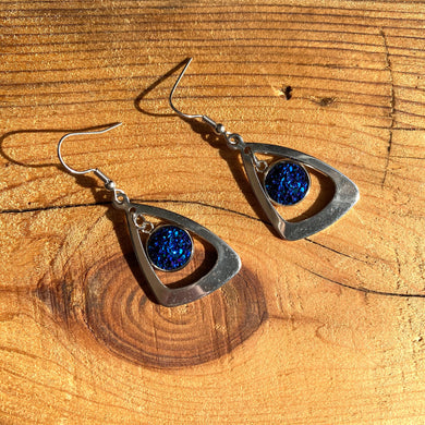 Geometric Geode Drop Earring - Choose your color - It's a Beautiful Life Boutique 
