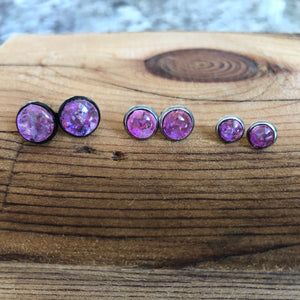 Opalescent Studs: Purple, Pink, Blue, Light Pink, White - It's a Beautiful Life Boutique 
