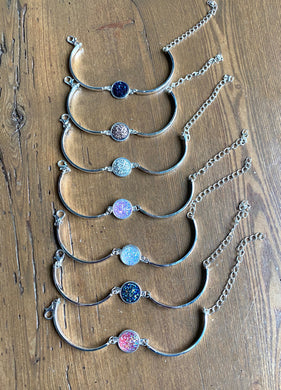 Geode Sterling Silver Bracelet - It's a Beautiful Life Boutique 