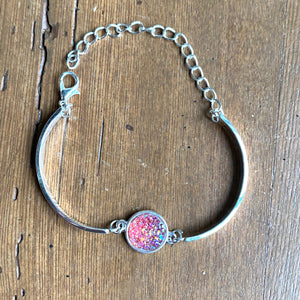 Geode Sterling Silver Bracelet - It's a Beautiful Life Boutique 