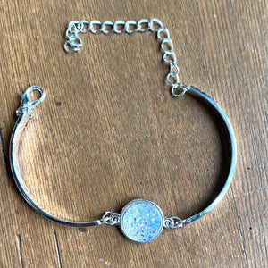 Geode Sterling Silver Bracelet - It's a Beautiful Life Boutique 