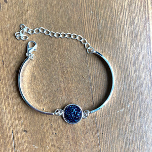 Geode Sterling Silver Bracelet - It's a Beautiful Life Boutique 