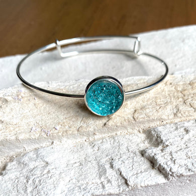 Sterling Silver Geode Bangle - It's a Beautiful Life Boutique 