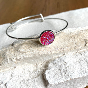 Sterling Silver Geode Bangle - It's a Beautiful Life Boutique 