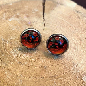 Sunset Poppy Studs