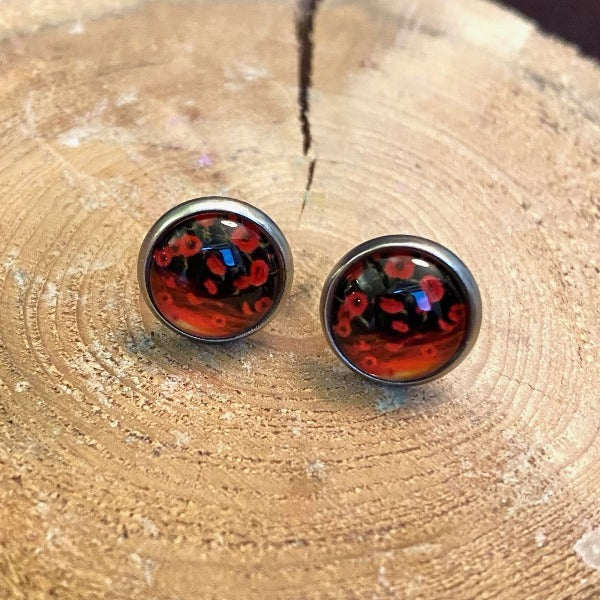 Sunset Poppy Studs