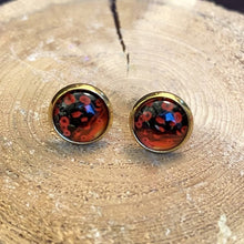 Load image into Gallery viewer, Sunset Poppy Studs