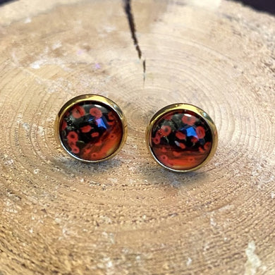 Sunset Poppy Studs