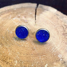 Load image into Gallery viewer, Fierce Blue Geode Earring