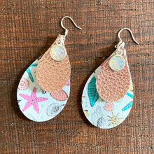 Load image into Gallery viewer, Seaside Vegan Leather Drop Earrings - It&#39;s a Beautiful Life Boutique 