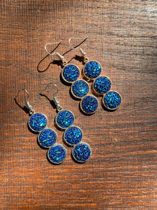 Triple Geode Drop Earrings - It's a Beautiful Life Boutique 