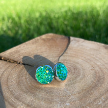 Load image into Gallery viewer, Palm Leaf Green Geode - It&#39;s a Beautiful Life Boutique 