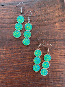 Triple Geode Drop Earrings - It's a Beautiful Life Boutique 
