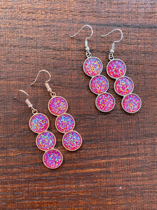 Triple Geode Drop Earrings - It's a Beautiful Life Boutique 