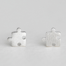 Load image into Gallery viewer, Sterling Silver Puzzle Piece Stud Earring - It&#39;s a Beautiful Life Boutique 