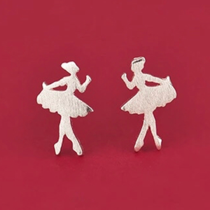 Sterling Silver Ballerina Earring - It's a Beautiful Life Boutique 