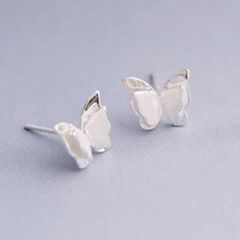 Load image into Gallery viewer, Sterling Silver Butterfly Stud Earrings - It&#39;s a Beautiful Life Boutique 