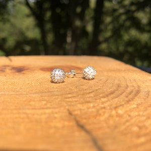 Sterling Silver Dandelion Stud Earrings - It's a Beautiful Life Boutique 