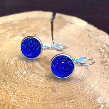 Load image into Gallery viewer, Fierce Blue Geode Earring
