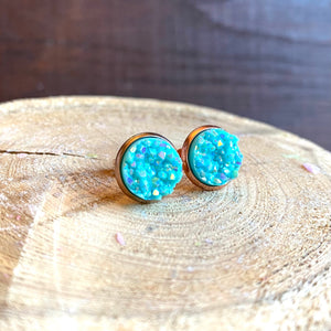 Glacier Geode Earring