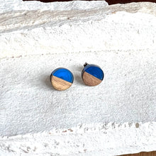 Load image into Gallery viewer, Wood and Resin Stud Earrings