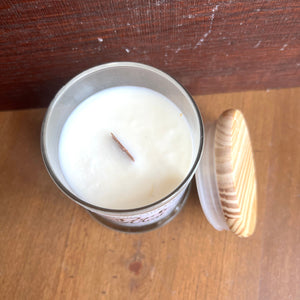Crackling Wooden Wick Candle: Peach Mint