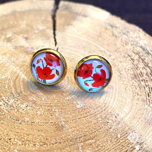 Load image into Gallery viewer, Bright Poppy Studs