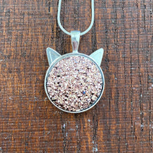 Load image into Gallery viewer, Cats Ears Geode Necklace